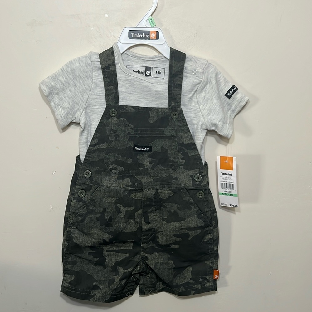 Timberland baby boy shorts overalls